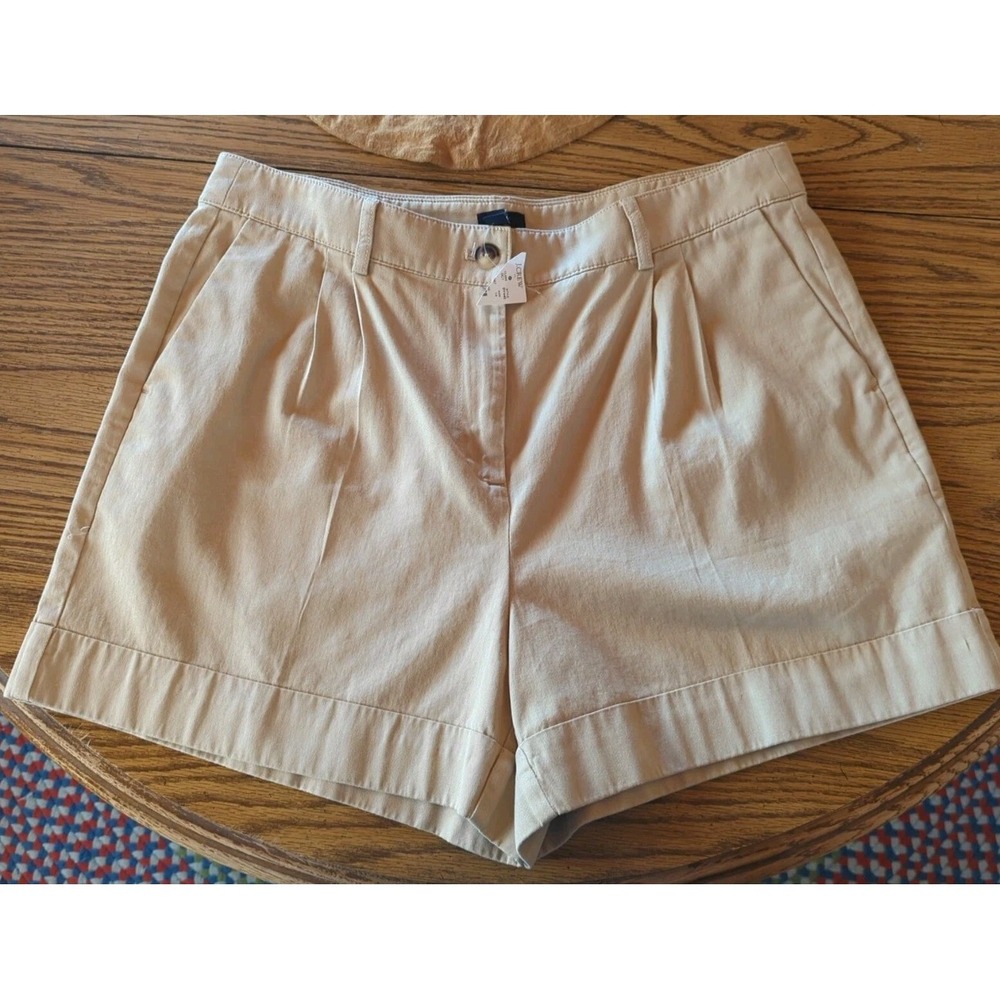 NWT Women's J Crew Chino Shorts Size 14 NEW With Tags 5" Khaki